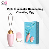 Pink Bluetooth egg vibrator - 10 vibration modes for internal stimulation